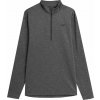 Pánska mikina 4F, BRUSHED UNDERWEAR 1/2 ZIP tmavo sivá,čierna M