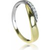 GOLDIE Zlatý prsteň s diamantmi Kassia LRG444.D