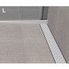 SAPHO 100cm ľavá lišta pre vyspádovanie, výška 10mm, nerez, SPD10-L