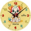 Detské nástenné hodiny MPM Cocco - žlté 4597.10, 30cm