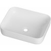 Umývadlo na dosku obdĺžnikové Granitan Sawo biele