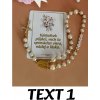 Perlový ruženec s menom v darčekovom balení Text na kartičke: Text 1