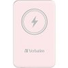 Verbatim, power banka s bezdrátovým nabíjením, 5V, nabíjení telefonu, 32243, 5 000mAh, magnetické připevnění, růžová