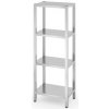 Skladovací regál so 4 plnými policami – skrutkový, HENDI, Kitchen Line, 600x400x(H)1800mm