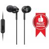 SONY slúchadlá MDR-EX110AP, handsfree, čierne