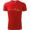 Moje srdce bije pre Bowling - Pánske tričko Fantasy športové - 3XL ( Červená )