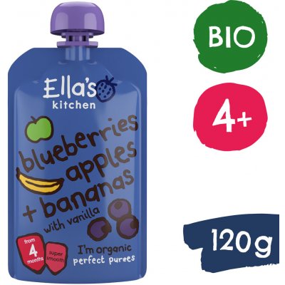 Ella's Kitchen BIO Jablko čučoriedka a banán 120 g
