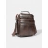 Pánska kožená taška cez rameno – hneda