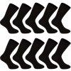 Nedeto 10PACK high socks bamboo black 10NDTP001 čierna