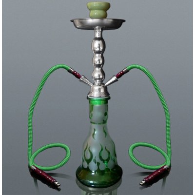 SHISHA 47cm/2 FIRE zelená v kufríku