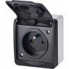 Hermes 0321-07 1-zásuvka 16A/250V IP44 nad omietku antracit