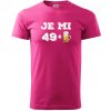 Je mi 50 pivo - Klasické pánske tričko vyššej gramáže - 3XL ( Purpurová )