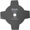 Riwall PRO Žací nůž čtyřzubý ke křovinořezu pr. 255mm, vnitřní průměr 25,4mm, tloušťka 1,4mm