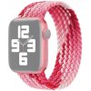 AppleKing nylonový remienok s farebným vrkočovým vzorom pre Apple Watch Ultra 49mm / 46mm / 45mm / 44mm / 42mm - L - ružový - možnosť vrátiť tovar ZADARMO do 30tich dní