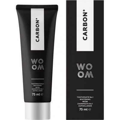 Woom Čierna bieliaca zubná pasta CARBON + 75 ml