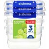 Sistema Krabička na potraviny sada 3 ks 2 klipy 400 ml
