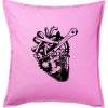 Cyklistovo srdce - Vankúš 50x50 - 50x50 - Iba poťah ( Ružová )