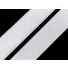 Suchý zips háčik + plyš šírka 30 mm biela 1m