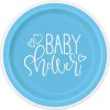 Papierové taniere Baby Shower modré 23cm 8ks
