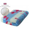 DRYBED Premium Vet Bed Plameniak svetlomodrý + biely 100 x 75 cm