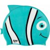 čiapka plavecká detská Acra NEMO tyrkysová