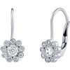 Silvego Strieborné náušnice kvetinky Celeste s Brilliance Zirconia na dámsky patent SILVEGOB70347SKLW
