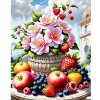 Diamantový obraz Ovocie a kvety