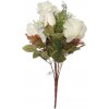 Umelá kytica Ruža & Ľalia x12 48cm biela umelá