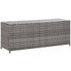 Záhradný box, sivý, 120 x 50 x 60 cm, PE ratan