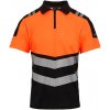 Regatta Reflexné polo tričko TRS281 Black/Orange 4XL