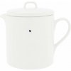 Bastion Collections Keramická čajová kanvica White / Black Heart 1 l