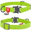 Vode odolný obojok WAU DOG zelený Obvod krku: 31-49cm, šírka: 25mm s QR kódom