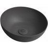 Sapho FORMIGO betónové umývadlo na dosku, priemer 39cm, antracit FG316