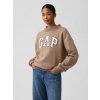 GAP Oversize mikina s logom Hnedá XXS/XS