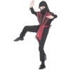 Detský kostým ninja (s červeným zdobením) Pre vek 10-12