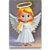 Vymalujsisam.sk Maľovanie podľa čísiel - Vianočný anjelik Veľkosť: 20x30cm, Rám: Na kartónovej doske