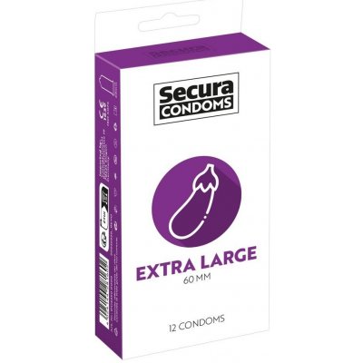 Secura Eggplant extra large condom 60mm 12 ks