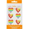Cukrové dekorácie dúhové srdiečka, 6 ks - Decora - Decora