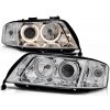 Predné svetlá Audi A6 01-04 Angel Eyes Chrome Xenon