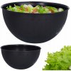 Veľká plastová misa 6l čierna na šalát, na šľahanie, 28 cm kuchynské misy