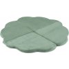PLUSH NEST PLUSH NEST Plyšová hracia podložka v tvare kvetu 115 × 115 × 5 cm prémiový menčester, zelená