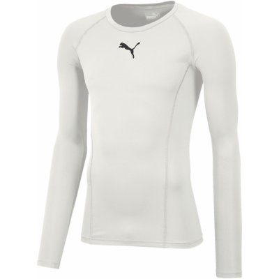 Pánske kompresné tričko s dlhým rukávom Puma LIGA BASELAYER TEE LS biele 655920-04 - M