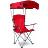 JAKS Rybárske skladacie kreslo so strieškou červené