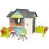 Domček s reštauráciou a obchodom s dvoma záhradkami Chef House Life Smoby rozšíriteľný s 2 stoličkami