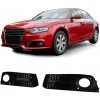 Krytky hmloviek do nárazníka čierne lesklé pre Audi A4 B8 07-11
