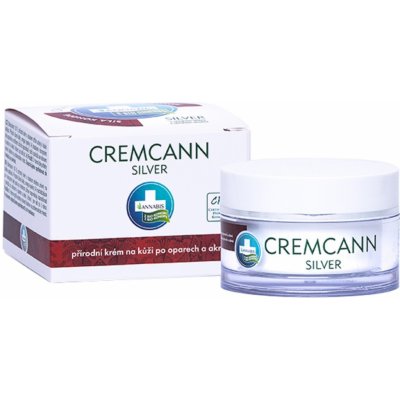 Cannabis Cremcann Silver pri prejavoch akné a oparoch 15 ml