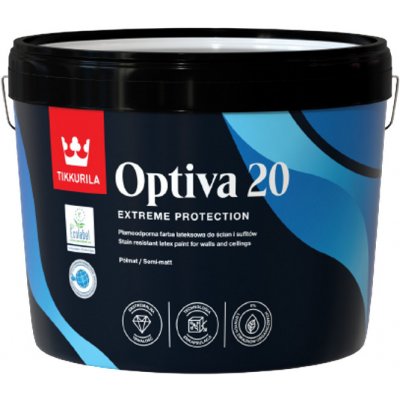 Tikkurila OPTIVA 20 SEMI MATT - Polomatná umývateľná farba TVT F497 - paper 2,7 l