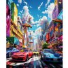 Norimpex diamantové malování Barevné město 30 x 40cm