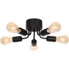 Luminex | Prisadený luster BRENDA 5xE27/60W/230V čierna | LU0839