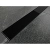 Besco VIRGO BLACK Odtokový žľab Nerez, rošt 90cm Čierne sklo ZLOL90VBL